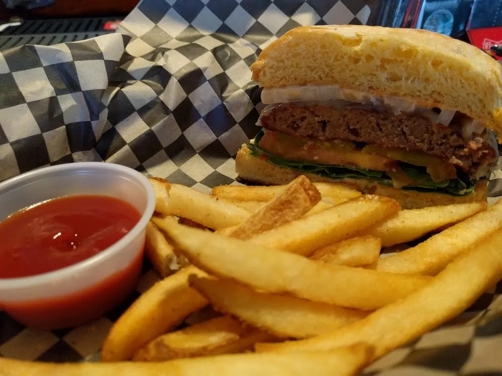 Cheese Burger and Fries